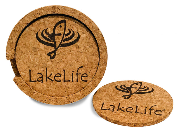 LakeLife 24/7® Coasters - Cork